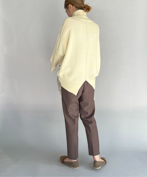 PICCIN（ピッチン）の「バックスリットセーター（ニット/セーター・レディース・オフホワイト/ブルー/ラベンダー/ピンクベージュ・M）」の18枚目の写真