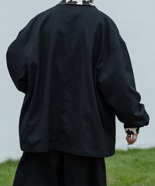 Perushu(ペルーシュ)の「ビッグカバーオール(セットアップ着用可)(カバーオール・メンズ・グリーン/ブラック・MEDIUM/LARGE)」の7枚目の写真