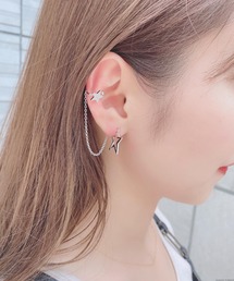 Mignonjour（ミニョンジュール）の「Mignonjour/スターイヤーカフ付きピアス（ピアス（両耳用）・レディース）」
