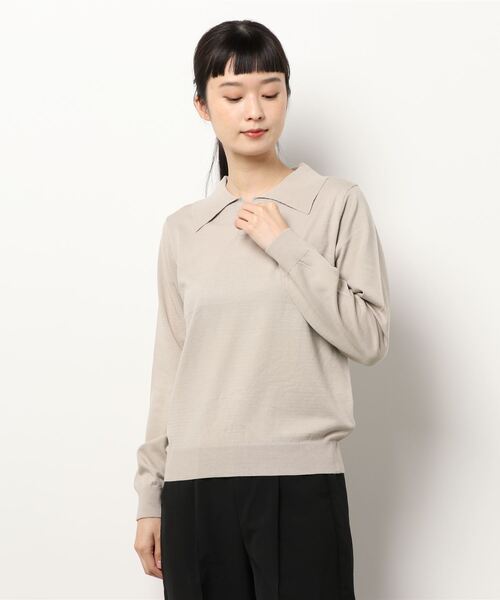 Te chichi TERRASSE(テチチテラス)の「衿付ニット(ニット/セーター・レディース・グレー/ブラック/モカ・フリ-)」の3枚目の写真