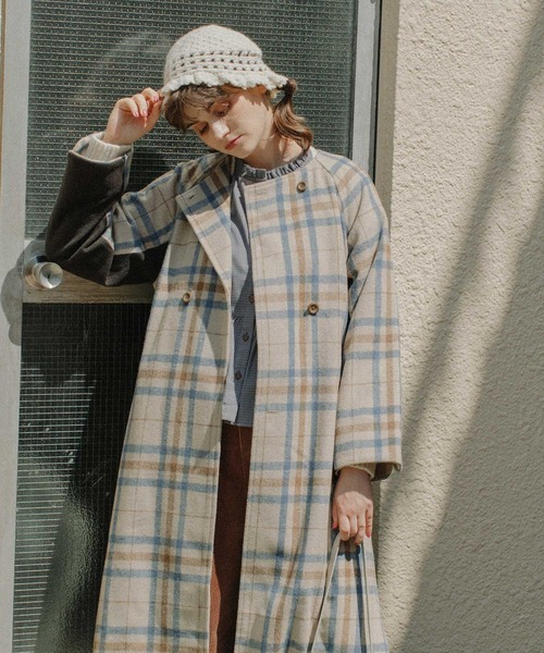 POU DOU DOU（プードゥドゥ）の「シェットランドウールかぎ針使いニット帽（ニットキャップ/ビーニー・レディース・キナリ・8）」の9枚目の写真