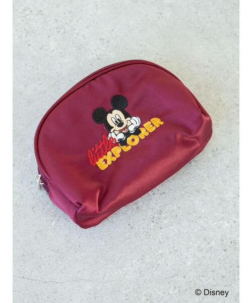 Disney（ディズニー）の「刺繍ポーチ/Mickey（ポーチ・レディース・ブラック/ボルドー・FREE）」の3枚目の写真
