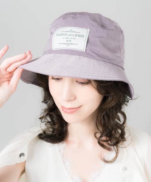 LAYMEE（レイミー）の「Neel bucket hat / ニールバケットハット（ハット・レディース・ブラック/ベージュ/グリーン/ラベンダー・FREE）」の4枚目の写真