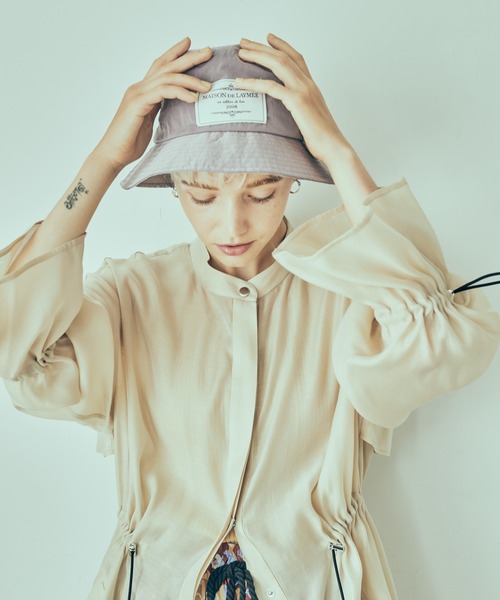 LAYMEE（レイミー）の「Neel bucket hat / ニールバケットハット（ハット・レディース・ブラック/ベージュ/グリーン/ラベンダー・FREE）」の7枚目の写真
