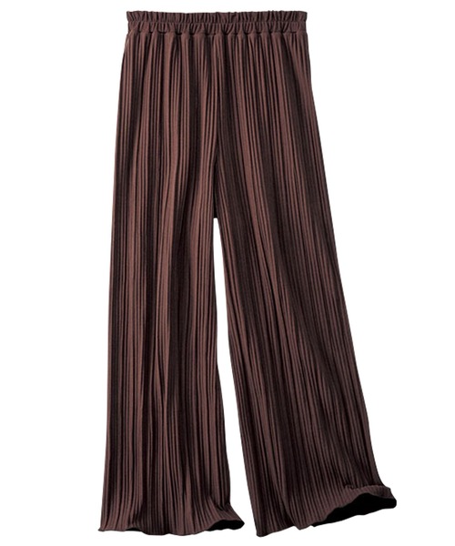 BELLUNA(ベルーナ)の「のびのび起毛素材プリーツワイドパンツ(その他パンツ・レディース・ブラック/ベージュ/ブラウン・SMALL/MEDIUM/LARGE/X-LARGE)」の4枚目の写真