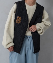 kutir | 中綿キルティングワッペンベスト(ベスト)