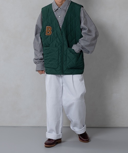 kutir（クティール）の「中綿キルティングワッペンベスト（ベスト・メンズ・ブラック/オレンジ/グリーン・MEDIUM/LARGE）」の13枚目の写真