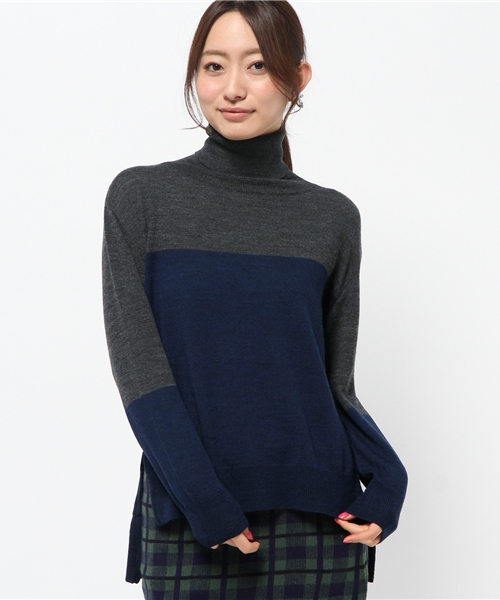 AMERICAN RAG CIE(アメリカンラグシー)の「タートルネックニット/209-AIE-AIE-142-KN210(ニット/セーター・レディース・ホワイト/ブラック/ブルー系その他・F)」の3枚目の写真