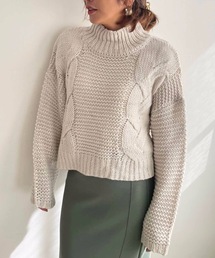 M y u | 【ZOZO限定アイテム】ケーブル編みショート丈ニット(ニット/セーター)