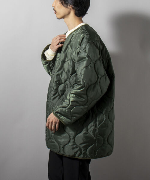 GLOSTER(グロスター)の「【GLOSTER/グロスター】M65 ライナーキルティング 中綿キルティングジャケット(ミリタリージャケット・メンズ・オリーブ/ダークブラウン/ブラック・MEDIUM)」の7枚目の写真