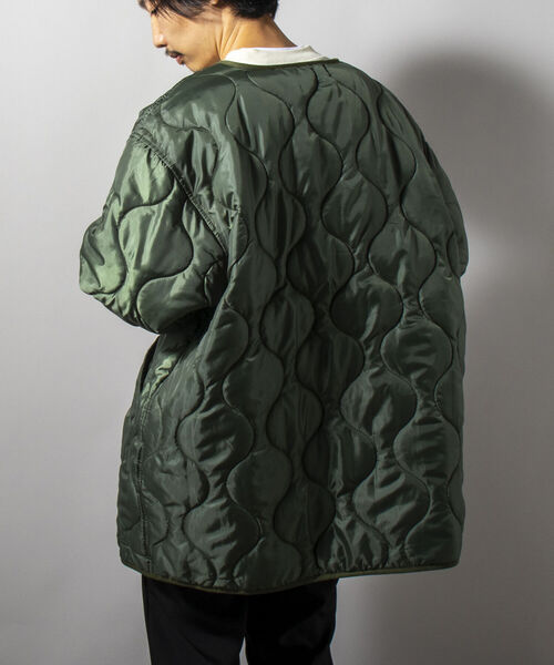 GLOSTER(グロスター)の「【GLOSTER/グロスター】M65 ライナーキルティング 中綿キルティングジャケット(ミリタリージャケット・メンズ・オリーブ/ダークブラウン/ブラック・MEDIUM)」の19枚目の写真