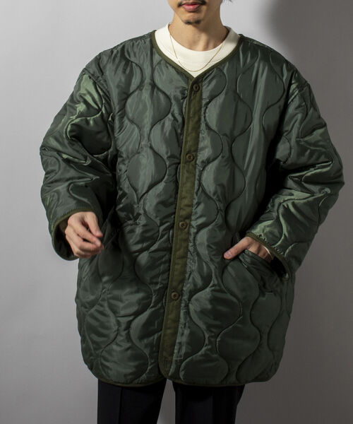 GLOSTER(グロスター)の「【GLOSTER/グロスター】M65 ライナーキルティング 中綿キルティングジャケット(ミリタリージャケット・メンズ・オリーブ/ダークブラウン/ブラック・MEDIUM)」の17枚目の写真