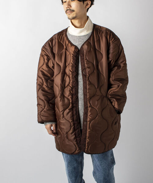 GLOSTER(グロスター)の「【GLOSTER/グロスター】M65 ライナーキルティング 中綿キルティングジャケット(ミリタリージャケット・メンズ・オリーブ/ダークブラウン/ブラック・MEDIUM)」の6枚目の写真