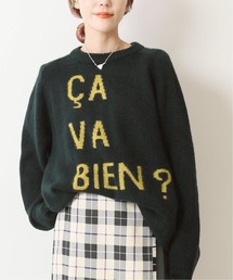 Simplicite | インターシャロゴクルーネック◆(ニット/セーター)