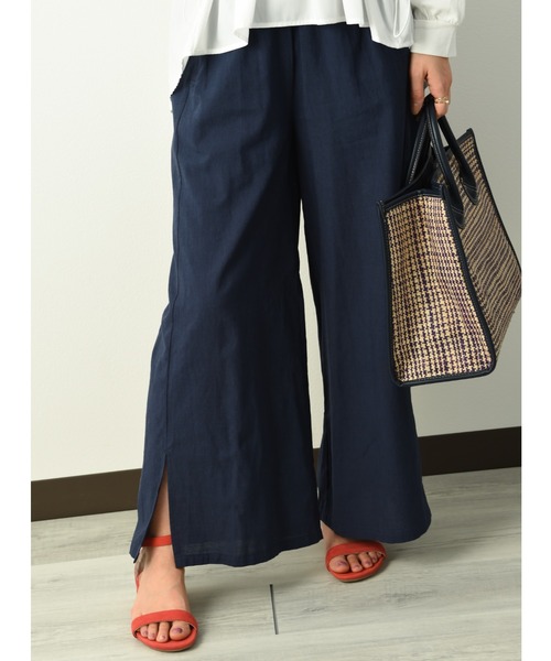 INTERPLANET（インタープラネット）の「フロント切替スリットパンツ（その他パンツ・レディース・ネイビー/グレー/ライトベージュ・FREE）」の3枚目の写真