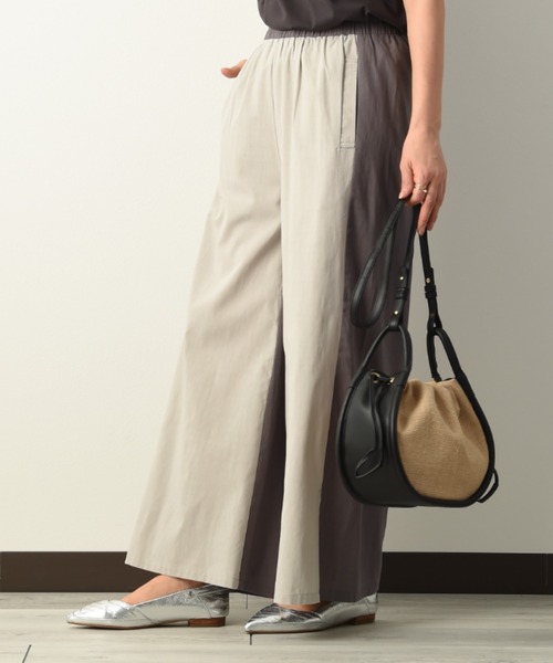 INTERPLANET（インタープラネット）の「フロント切替スリットパンツ（その他パンツ・レディース・ネイビー/グレー/ライトベージュ・FREE）」の2枚目の写真