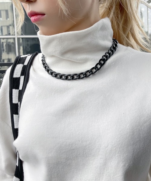 Figments(フィグメンツ)の「ブラックチェーンネックレス(ネックレス・レディース・ブラック・FREE)」の1枚目の写真