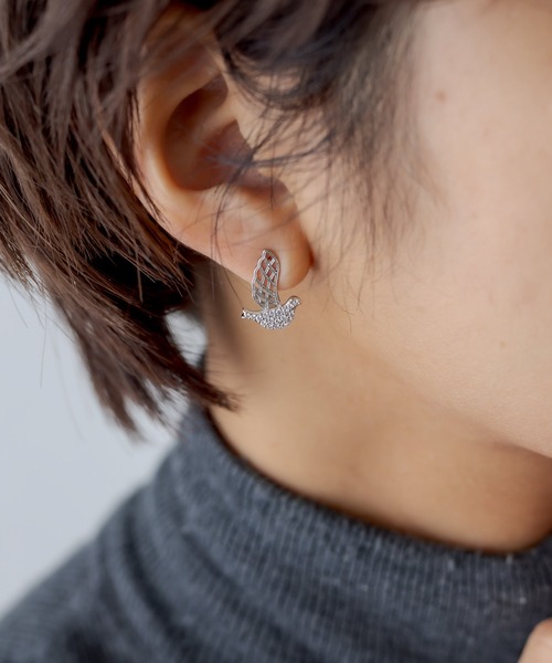 ear PAPILLONNER（イアパピヨネ）の「小鳩ピアス（ピアス（両耳用）・レディース・シルバー/ゴールド・FREE）」の10枚目の写真