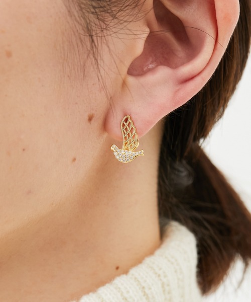 ear PAPILLONNER（イアパピヨネ）の「小鳩ピアス（ピアス（両耳用）・レディース・シルバー/ゴールド・FREE）」の6枚目の写真