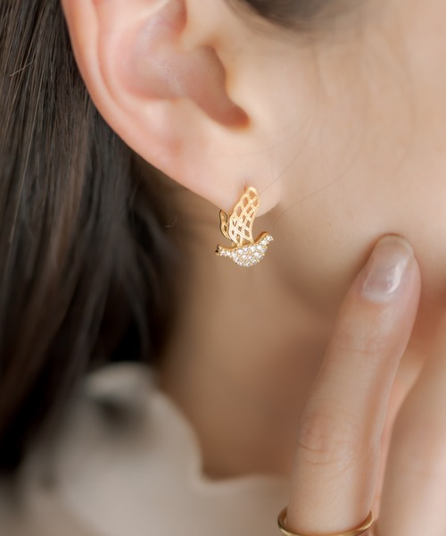 ear PAPILLONNER（イアパピヨネ）の「小鳩ピアス（ピアス（両耳用）・レディース・シルバー/ゴールド・FREE）」の19枚目の写真