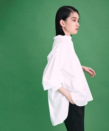 ADAM ET ROPE' | バンドカラーパフスリーブブラウス(シャツ/ブラウス)