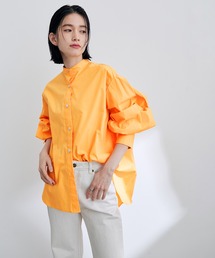 ADAM ET ROPE' | バンドカラーパフスリーブブラウス(シャツ/ブラウス)