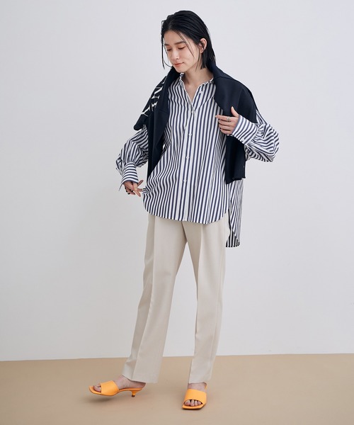 ADAM ET ROPE'（アダムエロペ）の「バンドカラーパフスリーブブラウス（シャツ/ブラウス・レディース・ホワイト/オレンジ/ブルー系その他5・FREE）」の7枚目の写真