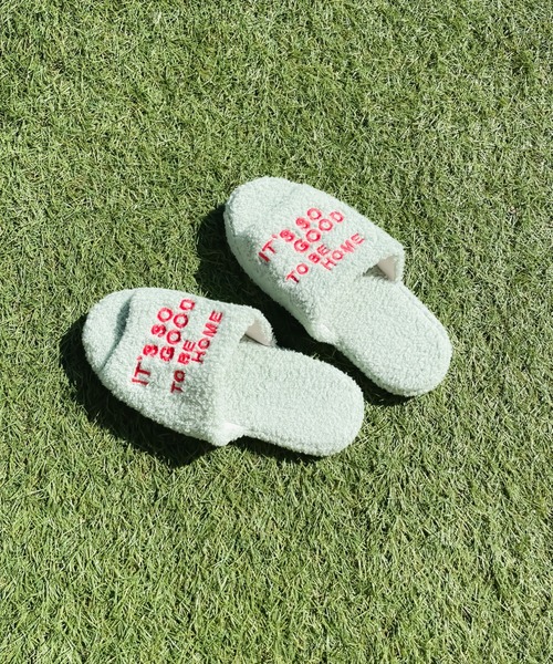 WEGO(ウィゴー)の「WEGO/パイルルームシューズ(ルームシューズ/スリッパ・レディース・パープル/ピンク/グリーン・FREE)」の2枚目の写真