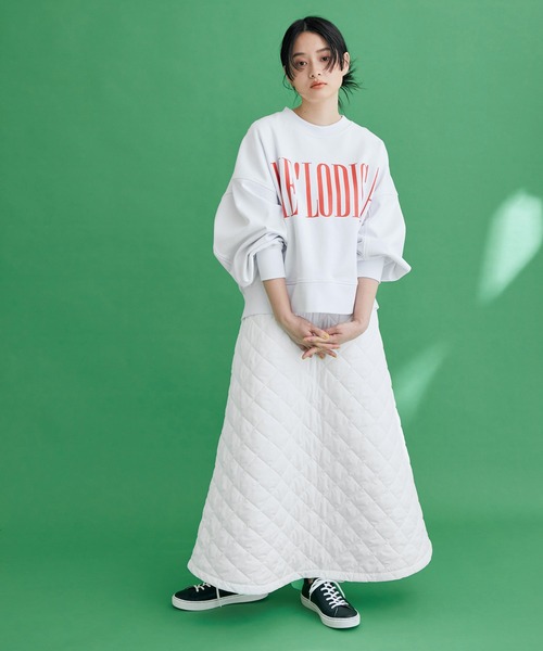 ADAM ET ROPE'（アダムエロペ）の「キルティングフレアスカート（スカート・レディース・ブラック/ホワイト・36/38）」の15枚目の写真