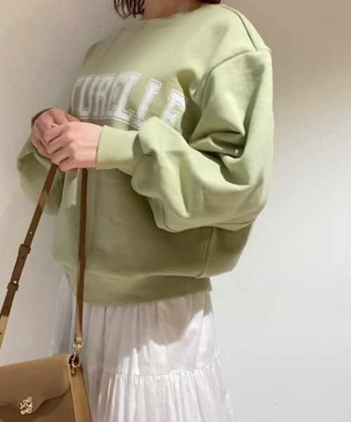 SNIDEL(スナイデル)の「ロゴスウェットプルオーバー(スウェット・レディース・グレー/ミント/オフホワイト・FREE)」の4枚目の写真