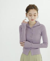 CLEIO | 【CLEIO】前後2WAY開襟リブニット(ニット/セーター)