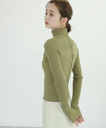 CLEIO | 【CLEIO】前後2WAY開襟リブニット(ニット/セーター)