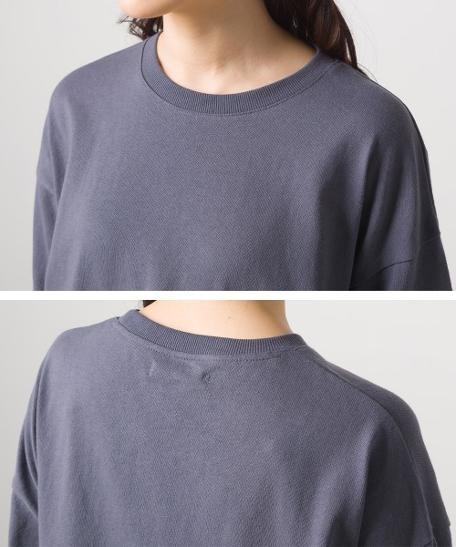 OMNES(オムネス)の「10番単裾ナイロン切り替えロングスリーブTシャツ(Tシャツ/カットソー・レディース・ホワイト/ブラック/パープル/ネイビー・FREE)」の17枚目の写真