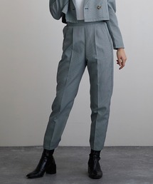 【Mayree】クラシックチェック テーパードスラックス