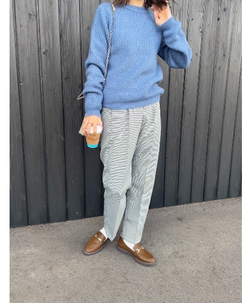 Mayree（メイリー）の「【Mayree】クラシックチェック テーパードスラックス（スラックス・レディース・グレー/グリーン・FREE）」の11枚目の写真