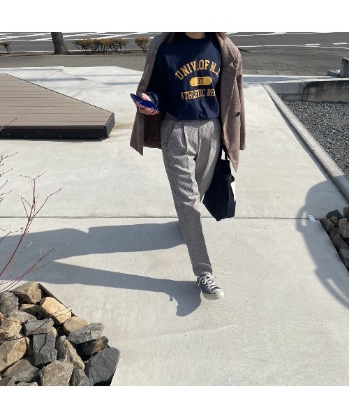 Mayree（メイリー）の「【Mayree】クラシックチェック テーパードスラックス（スラックス・レディース・グレー/グリーン・FREE）」の10枚目の写真