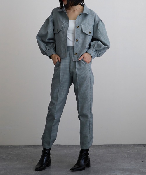 Mayree（メイリー）の「【Mayree】クラシックチェック テーパードスラックス（スラックス・レディース・グレー/グリーン・FREE）」の17枚目の写真