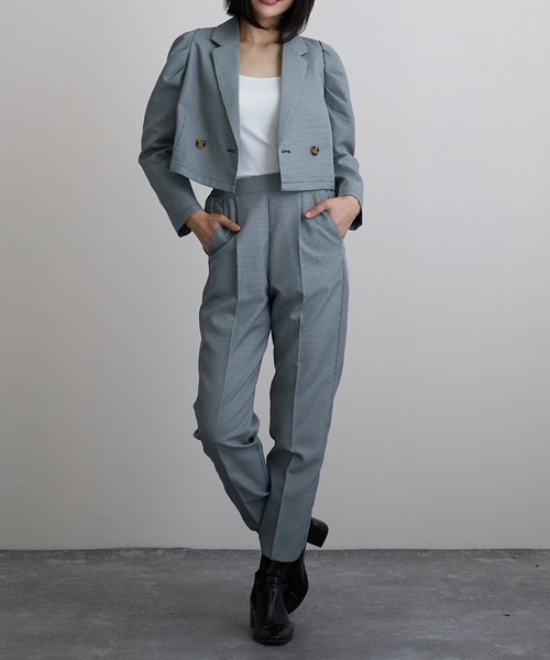 Mayree（メイリー）の「【Mayree】クラシックチェック テーパードスラックス（スラックス・レディース・グレー/グリーン・FREE）」の16枚目の写真