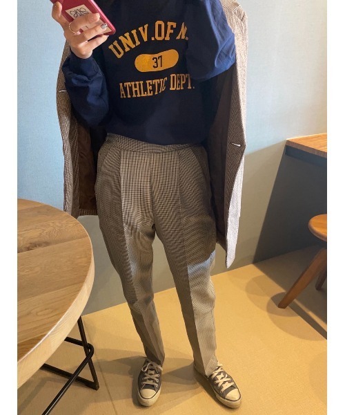 Mayree（メイリー）の「【Mayree】クラシックチェック テーパードスラックス（スラックス・レディース・グレー/グリーン・FREE）」の15枚目の写真