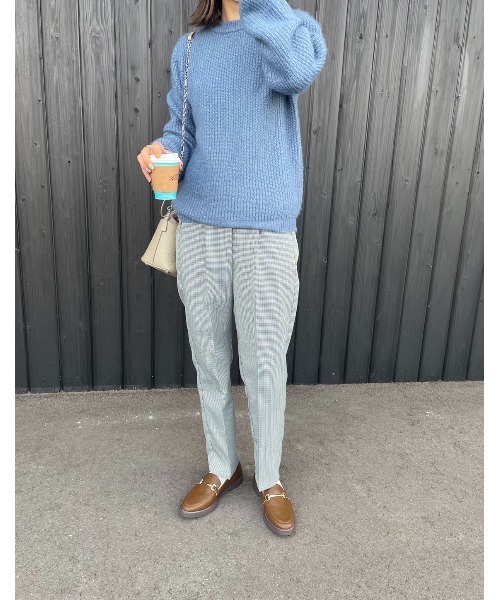 Mayree（メイリー）の「【Mayree】クラシックチェック テーパードスラックス（スラックス・レディース・グレー/グリーン・FREE）」の14枚目の写真