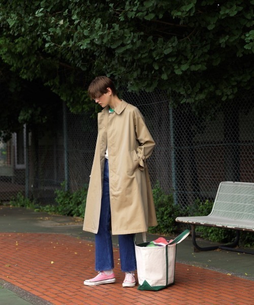 GYMPHLEX（ジムフレックス）の「GYMPHLEX/ジムフレックス　バルマカーンコート　BALMACAAN COAT #GY-A0163 SYR（ステンカラーコート・レディース・ベージュ・14）」の3枚目の写真