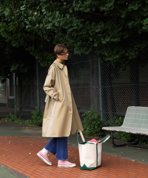 GYMPHLEX（ジムフレックス）の「GYMPHLEX/ジムフレックス　バルマカーンコート　BALMACAAN COAT #GY-A0163 SYR（ステンカラーコート・レディース・ベージュ・14）」の4枚目の写真