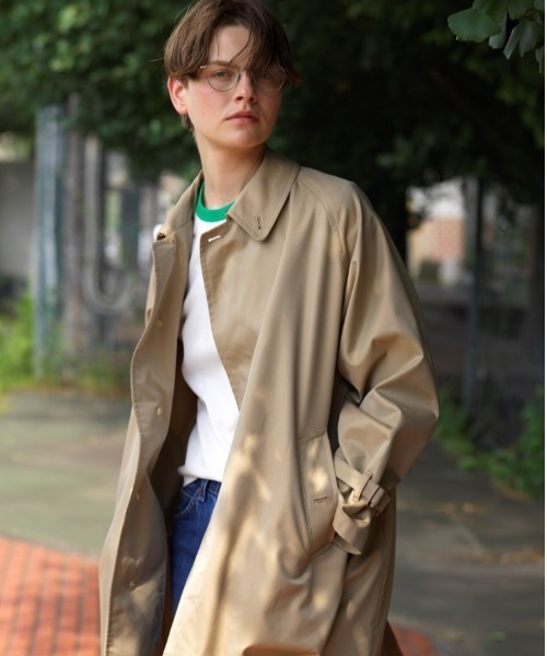 GYMPHLEX（ジムフレックス）の「GYMPHLEX/ジムフレックス　バルマカーンコート　BALMACAAN COAT #GY-A0163 SYR（ステンカラーコート・レディース・ベージュ・14）」の5枚目の写真