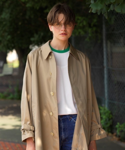 GYMPHLEX（ジムフレックス）の「GYMPHLEX/ジムフレックス　バルマカーンコート　BALMACAAN COAT #GY-A0163 SYR（ステンカラーコート・レディース・ベージュ・14）」の6枚目の写真