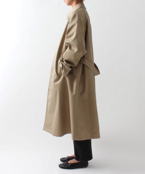 GYMPHLEX（ジムフレックス）の「GYMPHLEX/ジムフレックス　バルマカーンコート　BALMACAAN COAT #GY-A0163 SYR（ステンカラーコート・レディース・ベージュ・14）」の10枚目の写真