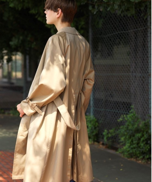 GYMPHLEX（ジムフレックス）の「GYMPHLEX/ジムフレックス　バルマカーンコート　BALMACAAN COAT #GY-A0163 SYR（ステンカラーコート・レディース・ベージュ・14）」の18枚目の写真