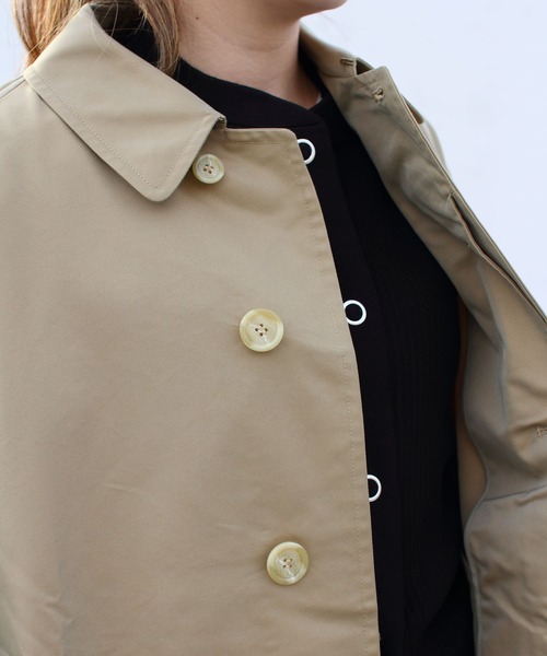 GYMPHLEX（ジムフレックス）の「GYMPHLEX/ジムフレックス　バルマカーンコート　BALMACAAN COAT #GY-A0163 SYR（ステンカラーコート・レディース・ベージュ・14）」の21枚目の写真