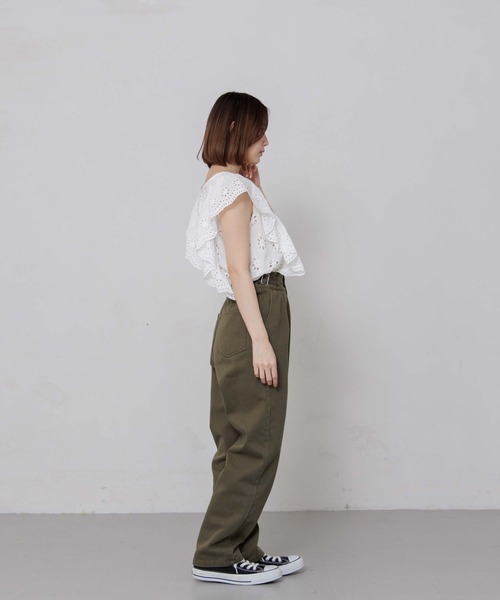flower(フラワー)の「プレイフルグルカパンツ(その他パンツ・レディース・アイボリー/カーキ・FREE)」の7枚目の写真
