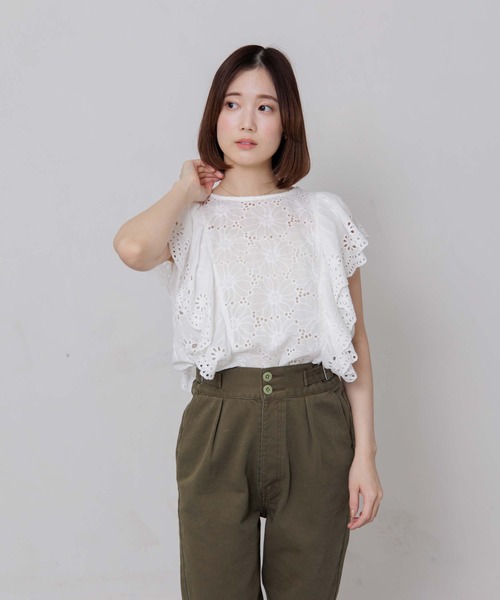 flower(フラワー)の「プレイフルグルカパンツ(その他パンツ・レディース・アイボリー/カーキ・FREE)」の13枚目の写真