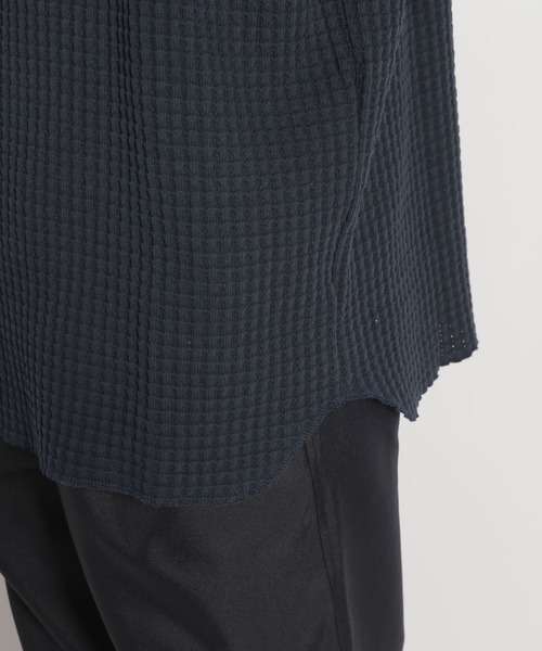 niko and...（ニコアンド）の「BIGワッフルラグランプルオーバー（Tシャツ/カットソー・メンズ・ネイビー/ライトグリーン/ホワイト・LARGE/MEDIUM）」の12枚目の写真